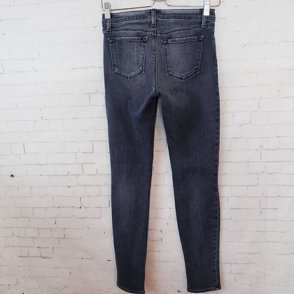 J Brand Super Skinny Nemesis Jeans Size 26 Distressed Light Black Womens Stretch - Picture 4 of 9